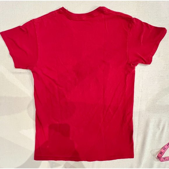 Let's Settle This Like Adults Rock Paper Scissors Graphic Red T-Shirt Crew Neck - Picture 10 of 10